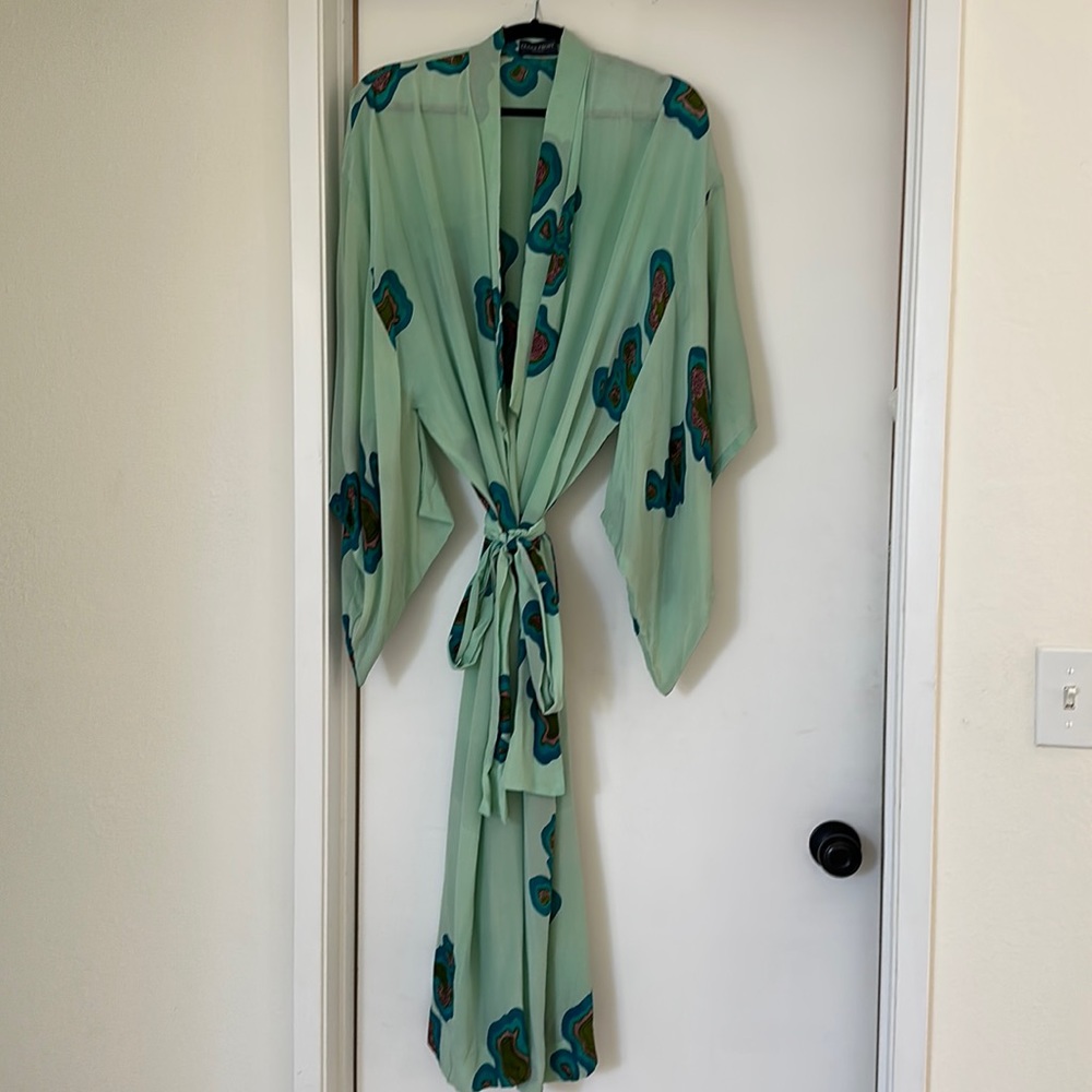 Clare Frost “Islands” Silk Kimono